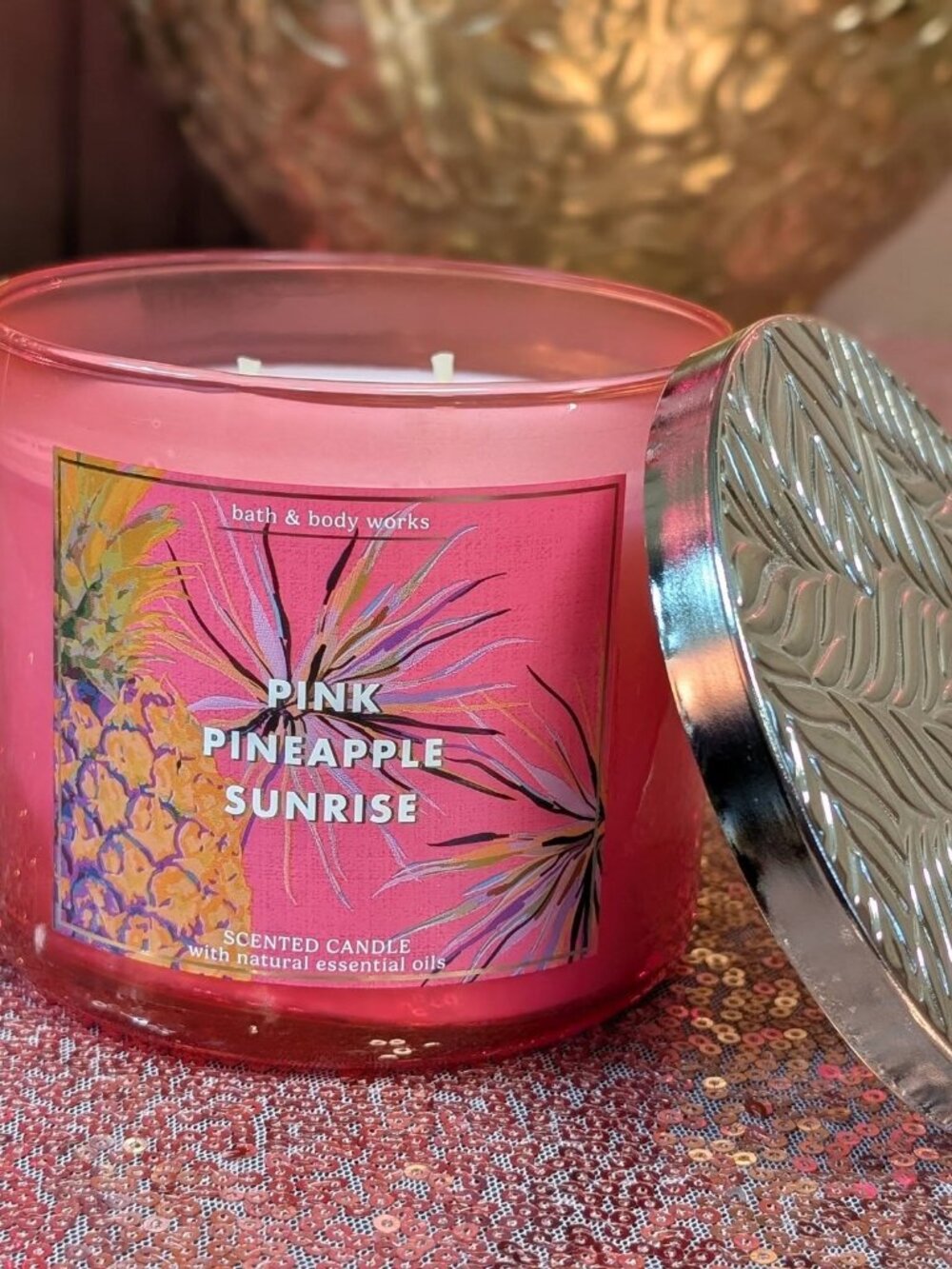 Bath & Body Works Pink Pineapple Sunrise 3-Wick Candle